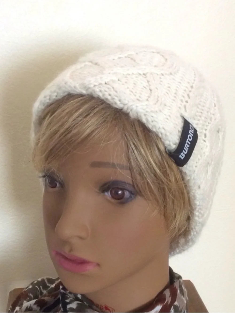 Burton Cable Knit Fleece Lined Winter Beanie OS